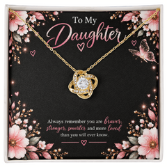 To My Daughter - Love Knot Necklace
