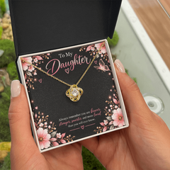 To My Daughter - Love Knot Necklace