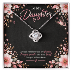 To My Daughter - Love Knot Necklace