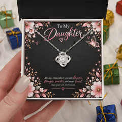 To My Daughter - Love Knot Necklace