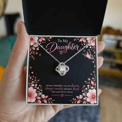 To My Daughter - Love Knot Necklace