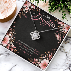 To My Daughter - Love Knot Necklace
