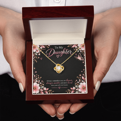 To My Daughter - Love Knot Necklace
