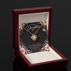 To My Daughter - Love Knot Necklace