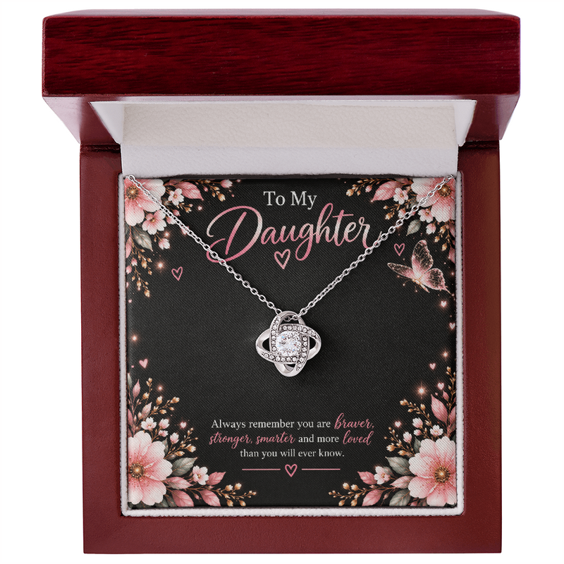 To My Daughter - Love Knot Necklace