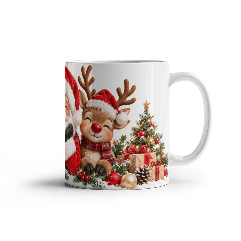 Santa & Friends – Magical Christmas Ceramic Mug White