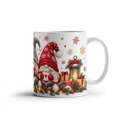 Christmas Gnome Trio – Cozy Hot Cocoa Ceramic Mug