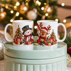 Santa & Friends – Magical Christmas Ceramic Mug White