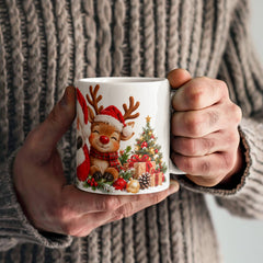 Santa & Friends – Magical Christmas Ceramic Mug White