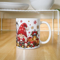 Christmas Gnome Trio – Cozy Hot Cocoa Ceramic Mug