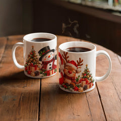 Santa & Friends – Magical Christmas Ceramic Mug White