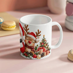 Santa & Friends – Magical Christmas Ceramic Mug White