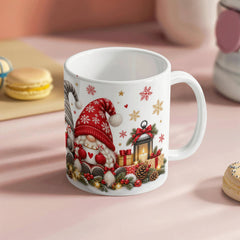 Christmas Gnome Trio – Cozy Hot Cocoa Ceramic Mug