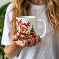 Santa & Friends – Magical Christmas Ceramic Mug White