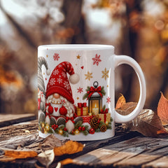 Christmas Gnome Trio – Cozy Hot Cocoa Ceramic Mug