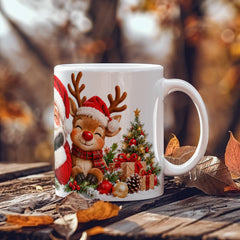 Santa & Friends – Magical Christmas Ceramic Mug White