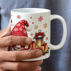 Christmas Gnome Trio – Cozy Hot Cocoa Ceramic Mug